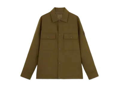 Stone Island 120F4 Wool Nylon Flannel_Stone Island Ghost Piece "Military Green"