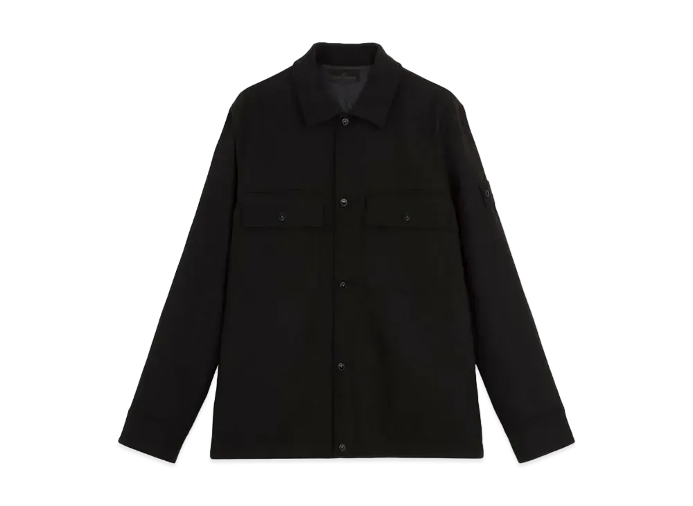 Stone Island 120F4 Wool Nylon Flannel_Stone Island Ghost Piece "Black"