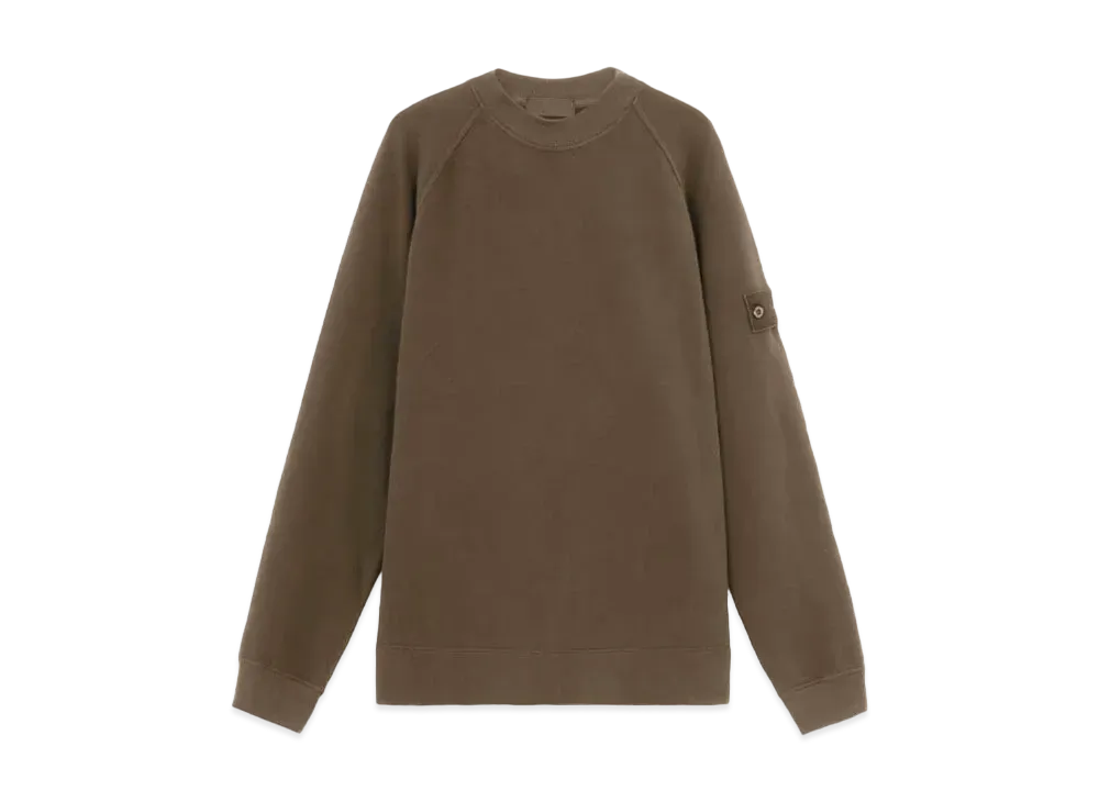 Stone Island 629F7 Stretch Organic Cotton Fleece_Stone Island Ghost "Military Green"