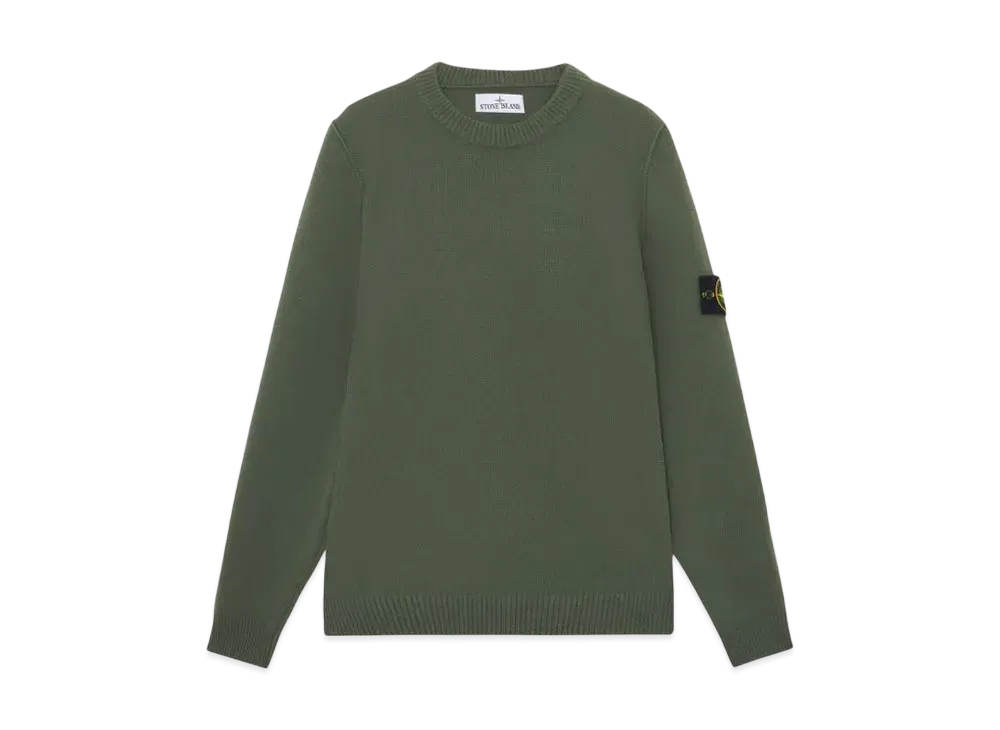 Stone Island 508A3 Lambswool "Musk Green"