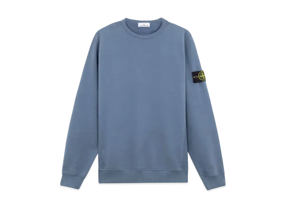 ストーンアイランド 62420 ブラシド オーガニック コットン フリース "ミッドブルー"