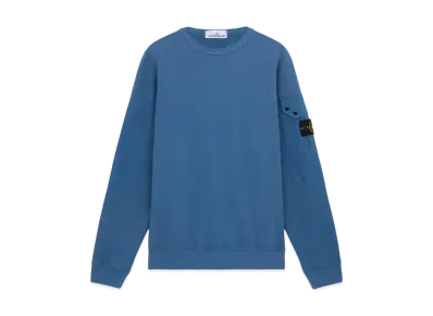Stone Island 63920 Brushed Organic Cotton Fleece "Avio Blue"