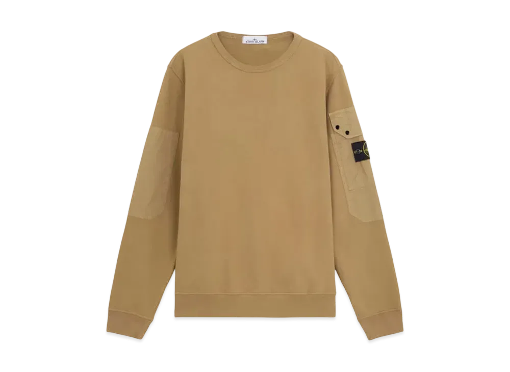 Stone Island 63920 Brushed Organic Cotton Fleece "Biscuit"