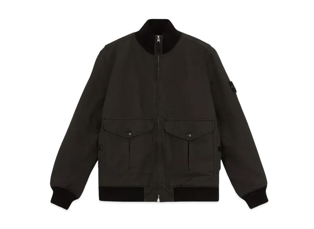 Stone Island David-TC Water Repellent Bomber Jacket "Leed Grey"