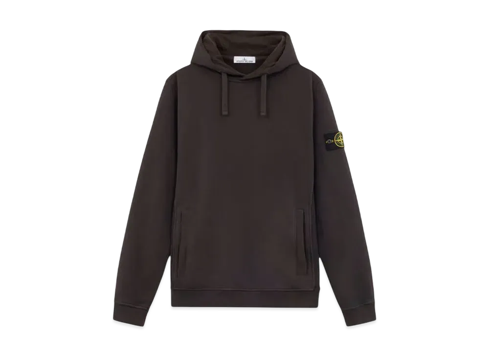 Stone Island 60820 Brushed Organic Cotton Fleece "Lead Gray"