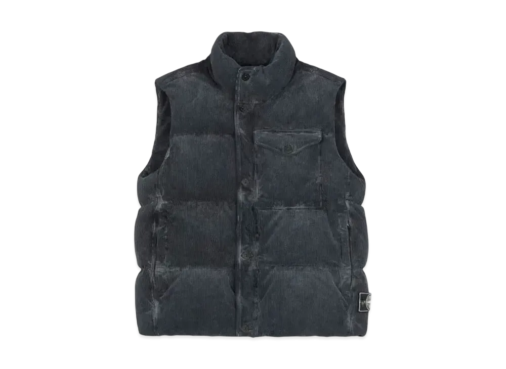 Stone Island G20RT Organic Corduroy 800 Down Dust Colour Frost Finish "Navy Blue"