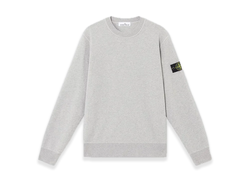 Stone Island 6100044 Organic Cotton Fleece "Dust Grey Melange"
