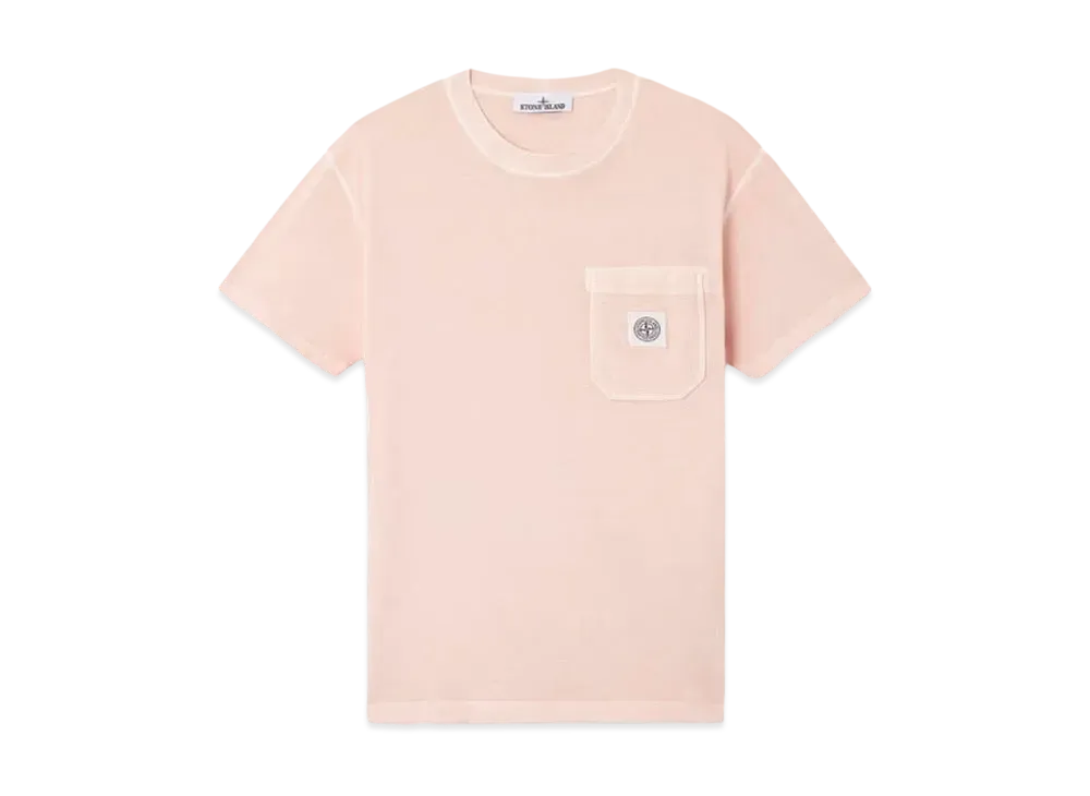 Stone Island 2100219 Organic Cotton Jersey Fissato Effect "Antique Rose"