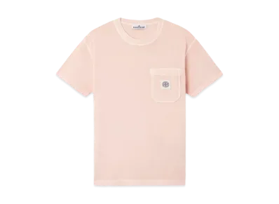 Stone Island 2100219 Organic Cotton Jersey Fissato Effect "Antique Rose"