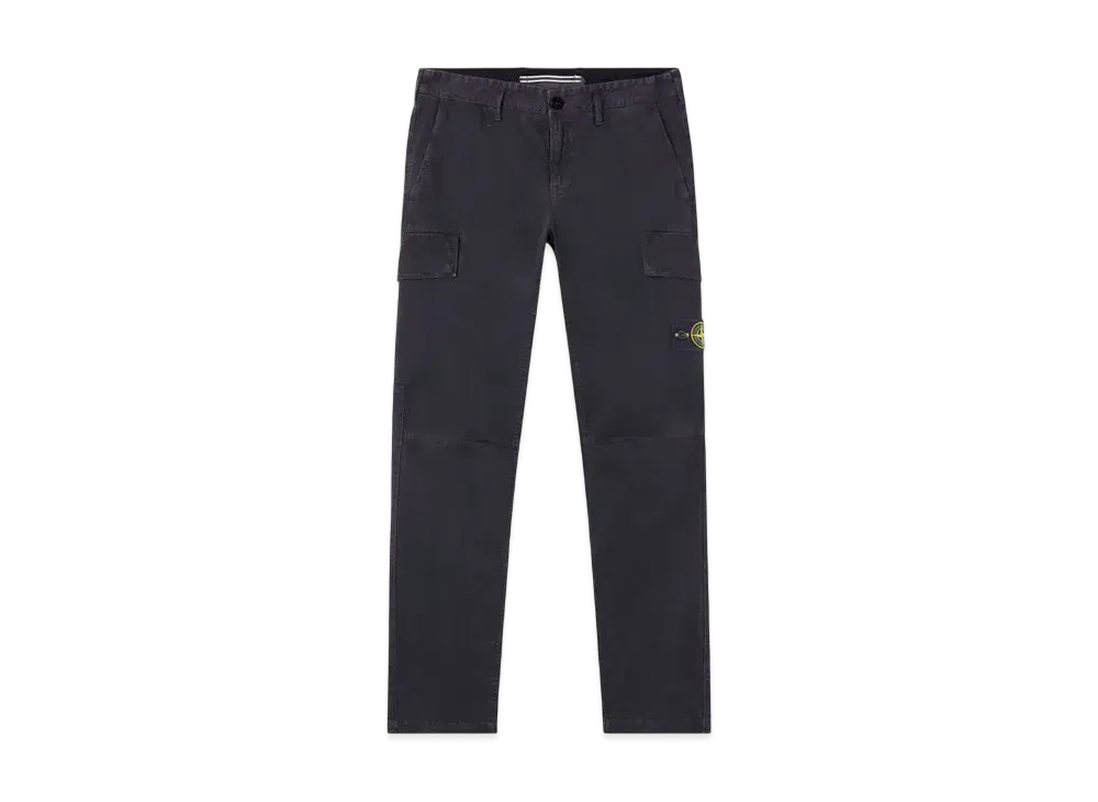 Stone Island 3100306 Stretch Organic Broken Twill Cotton Old Effect "Navy Blue"