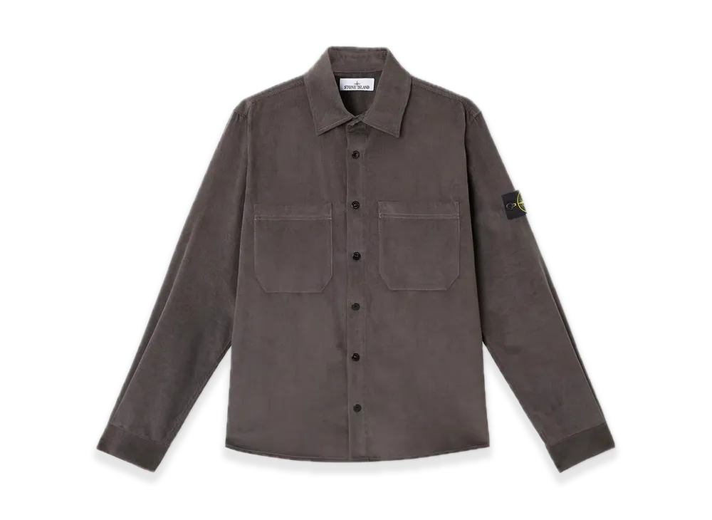 Stone Island 1200113 Cotton Micro-Corduroy "Charcoal Gray"