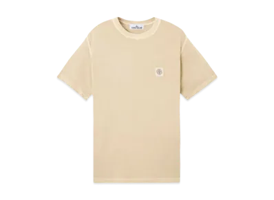 Stone Island 2100237 Organic Cotton Jersey Fissato Effect "Desert Brown"