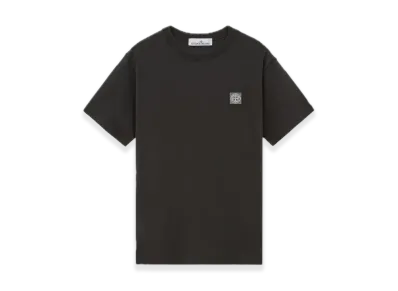 Stone Island 2100237 Organic Cotton Jersey 'Fissato' Effect "Black"