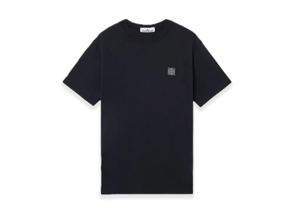 Stone Island 2100237 Organic Cotton Jersey 'Fissato' Effect "Navy Blue"