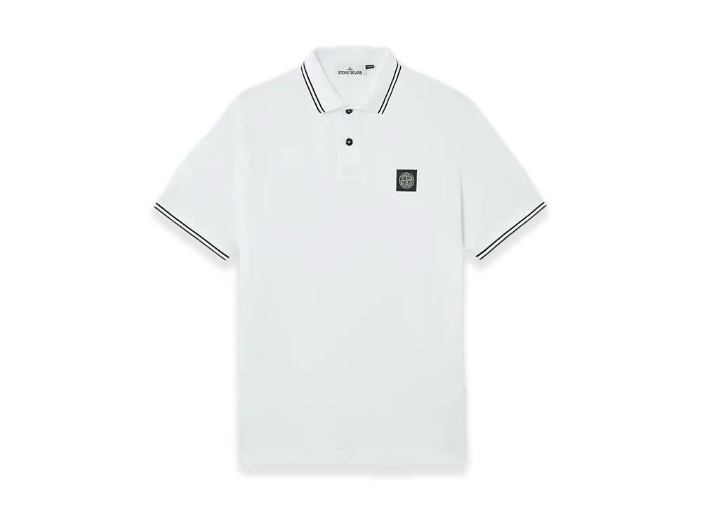 Stone Island 22002SC Organic Cotton Elastane Pique "White"