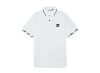 Stone Island 22002SC Organic Cotton Elastane Pique "White"