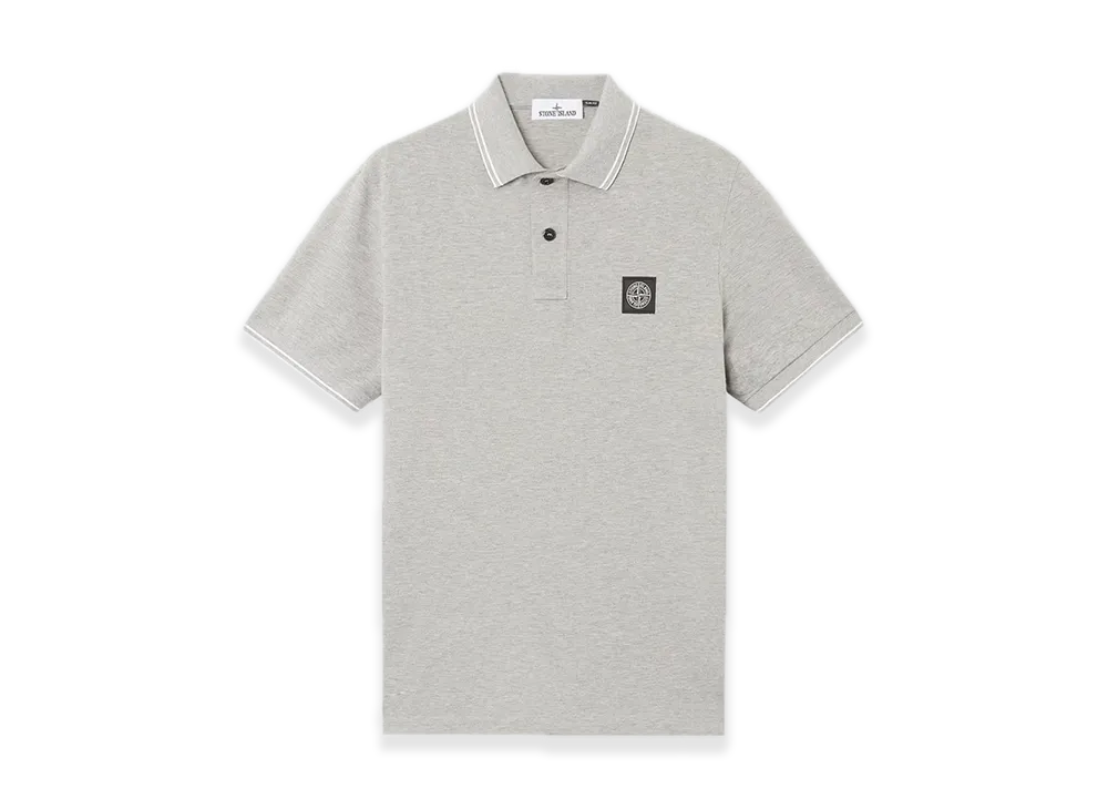 Stone Island 22002SC Organic Cotton Elastane Pique "Dust Grey Melange"