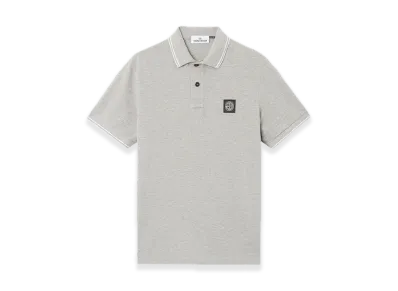 Stone Island 22002SC Organic Cotton Elastane Pique "Dust Grey Melange"