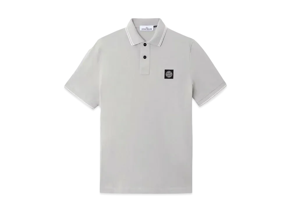 Stone Island 22002SC Organic Cotton Elastane Pique "Pearl Gray"