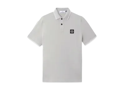 Stone Island 22002SC Organic Cotton Elastane Pique "Pearl Gray"