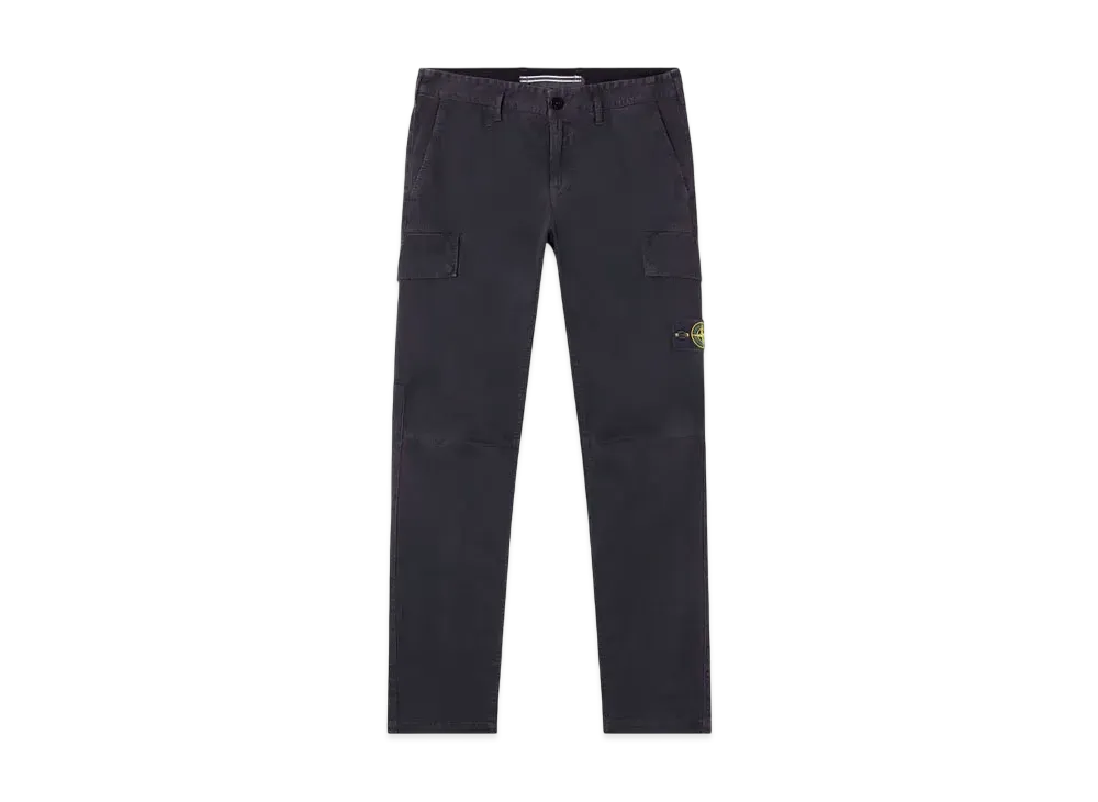 Stone Island 3100306 Stretch Organic Broken Twill Cotton Old Effect "Navy Blue"