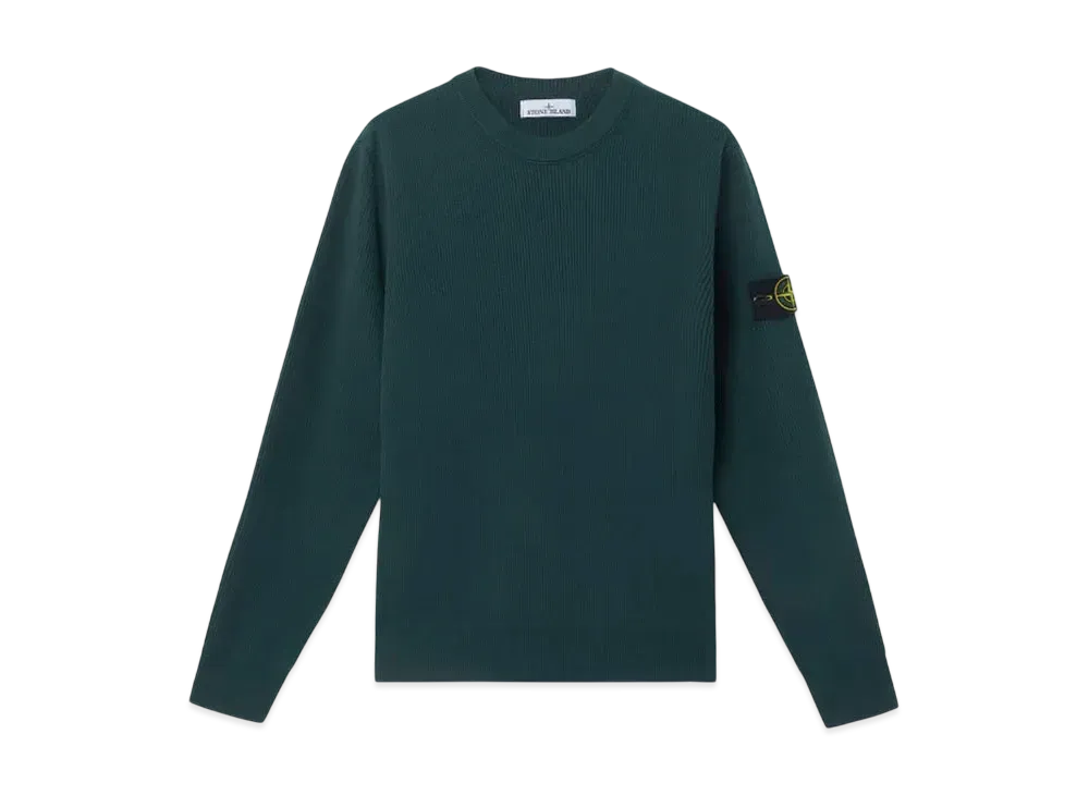 Stone Island 5100054 Ribbed Soft Organic Cotton "Bottle Green"