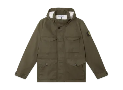 Stone Island 4100064 Raso Gommato 3L Organic Cotton "Military Green"