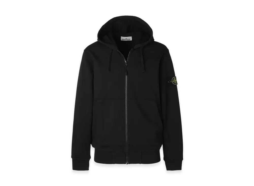 Stone Island Zip-Up Parka 6100042 Organic Cotton Fleece "Black"
