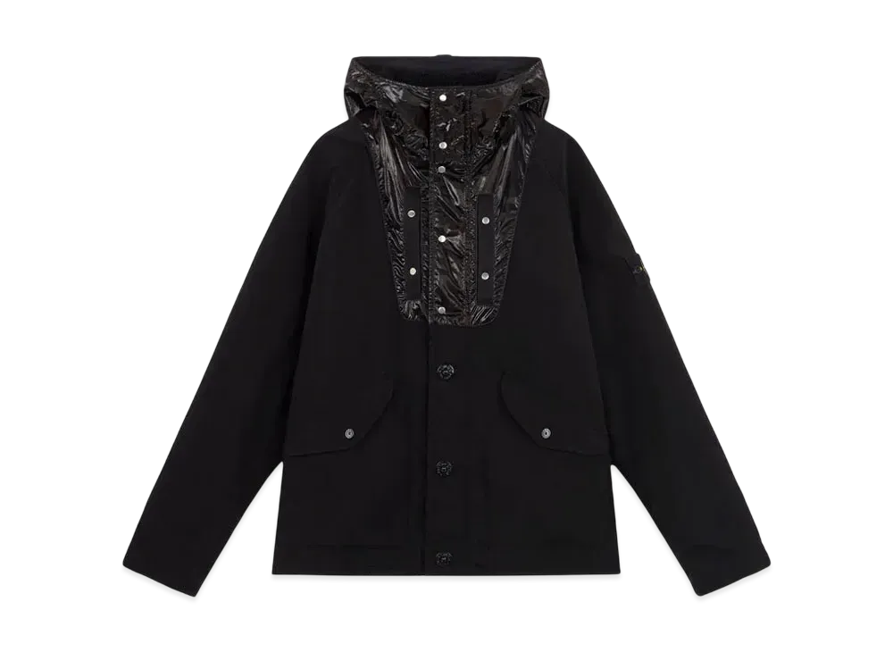 Stone Island 44021 Nylon Panama With New Silk Light "Black"