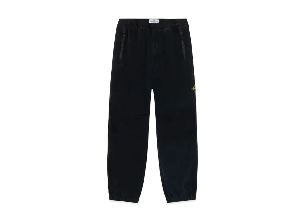 Stone Island 30506 Organic Cotton Corduroy 800 Frost Finish "Black"