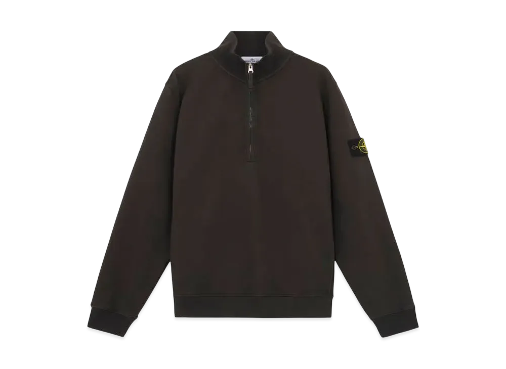 Stone Island 63420 Brushed Organic Cotton Fleece "Lead Gray"