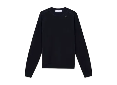 Stone Island 623G5 Light Stretch Wool Cotton Fleece Stone Island Stellina "Marine Blue"