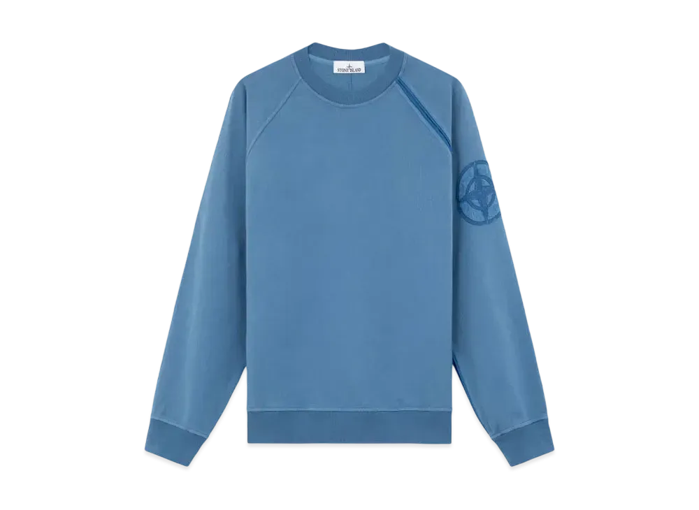 Stone Island 604M2 Heavy Cotton Jersey "Avio Blue"