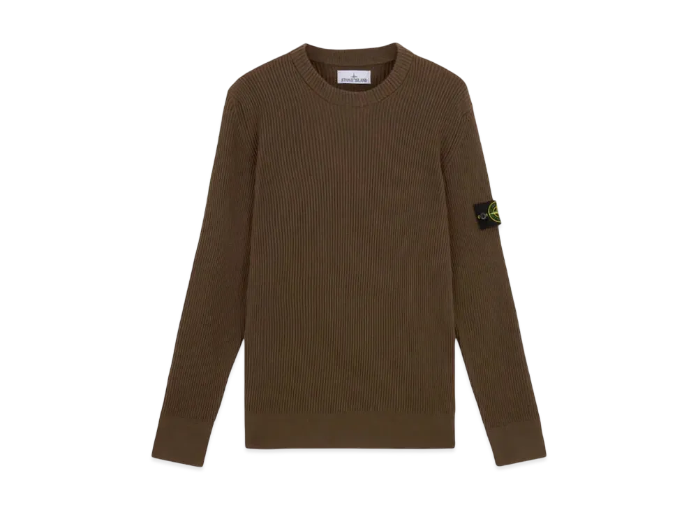Stone Island 553C2 Full Rib RWS Wool "Walnut Brown"