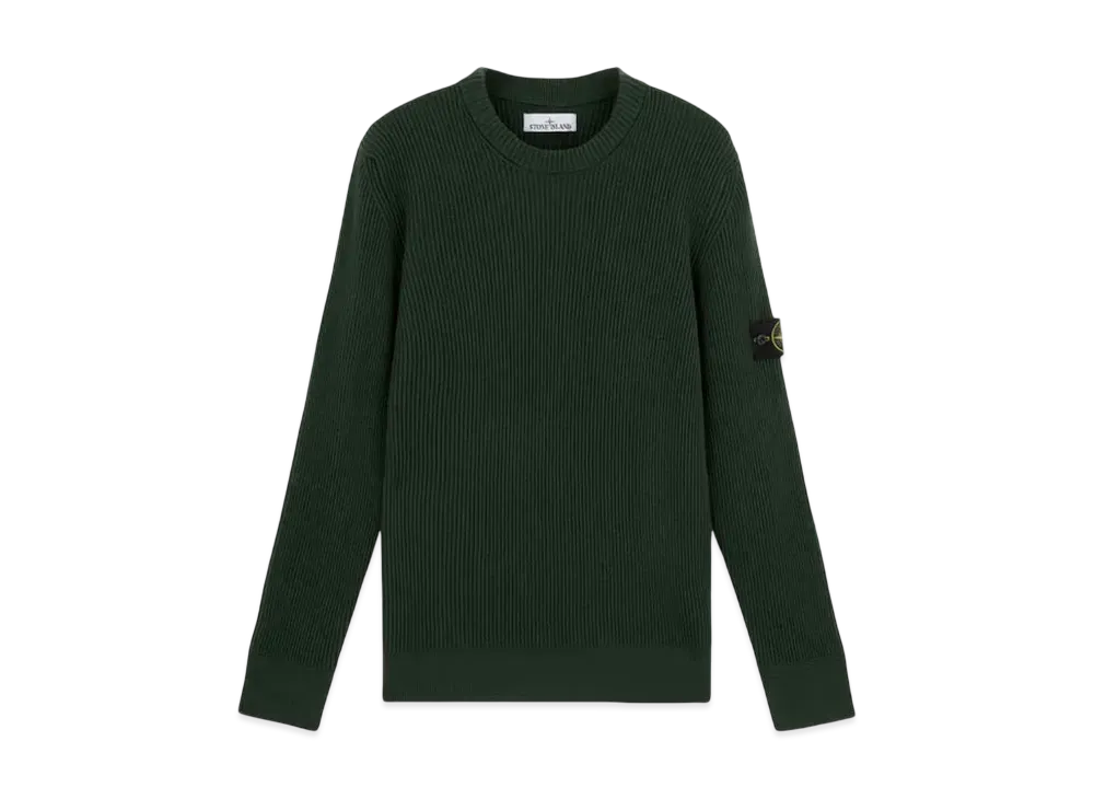 Stone Island 553C2 Full Rib RWS Wool "Musk Green"