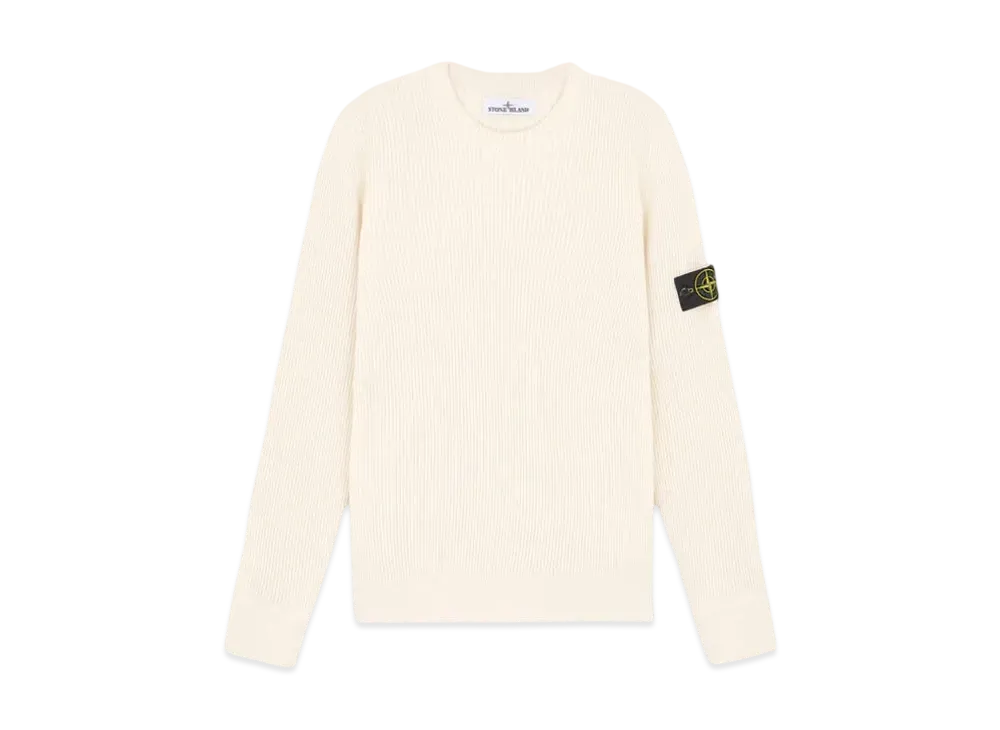 Stone Island 553C2 Full Rib RWS Wool "Natural White"