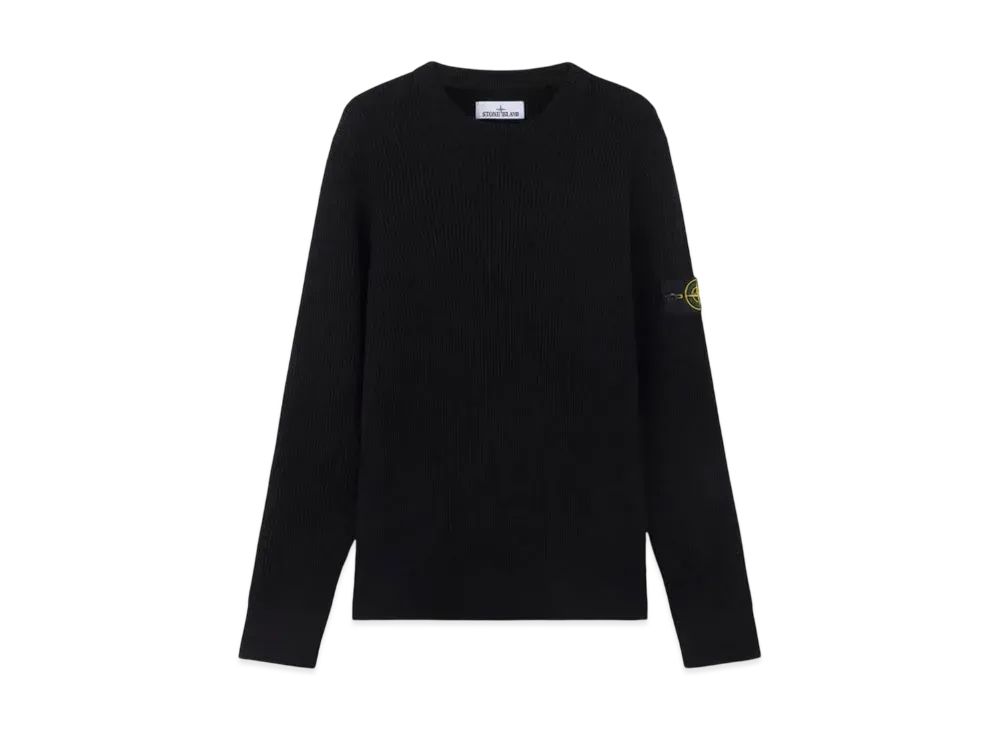 Stone Island 553C2 Full Rib RWS Wool "Black"