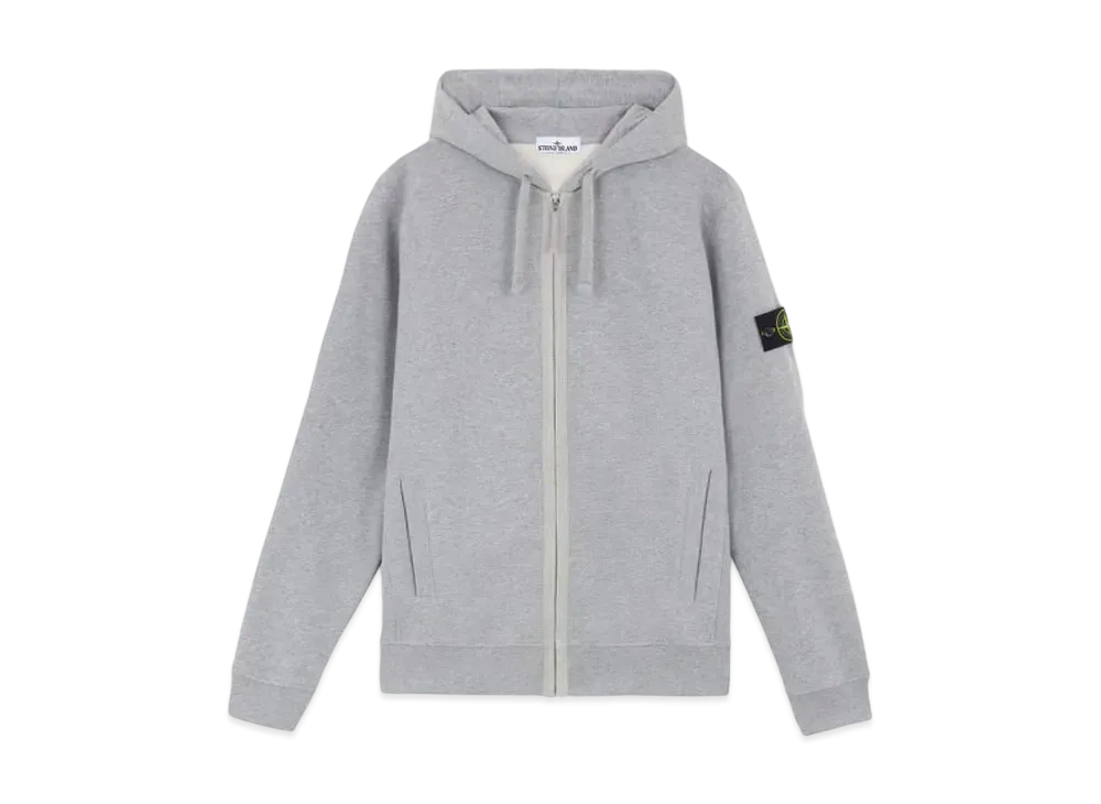 Stone Island 63520 Brushed Organic Cotton Fleece "Dust Grey Melange"