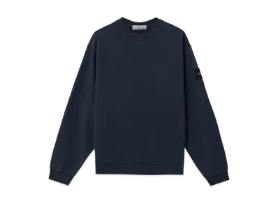Stone Island 6100032 Organic Cotton Diagonal Fleece Old Effect "Navy Blue"