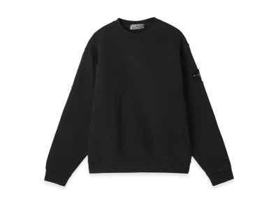 Stone Island Sweatshirt 6100032 Organic Cotton Diagonal Fleece 'Old' Effect "Black"