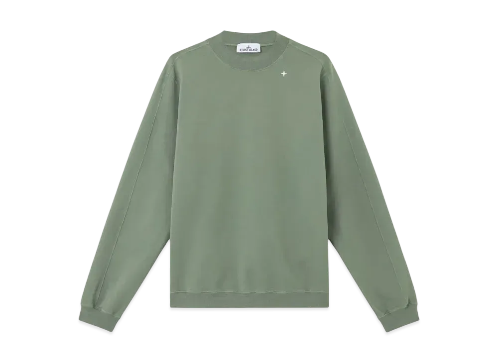 Stone Island Stellina 6100017 Cotton Stretch Fleece "Musk Green"