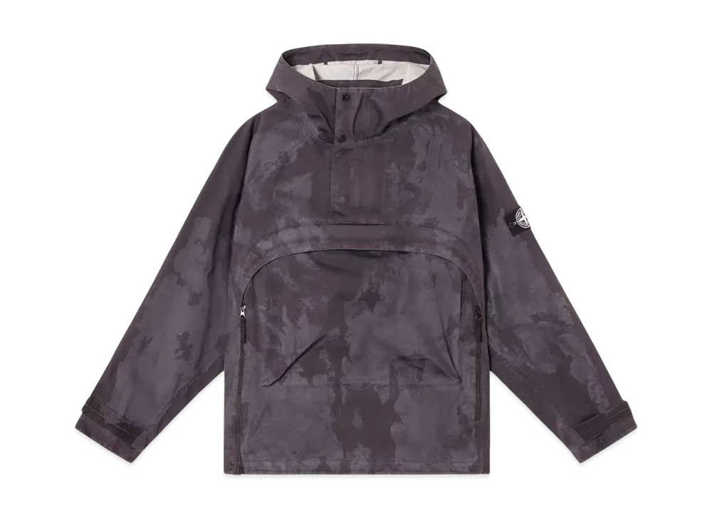 Stone Island 4100023 Raso Gommato 3L Laser Camo "Lead Gray"
