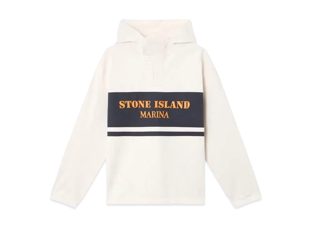 Stone Island Marina 6100029 16/2 Combed Organic Cotton Jersey "Ivory"