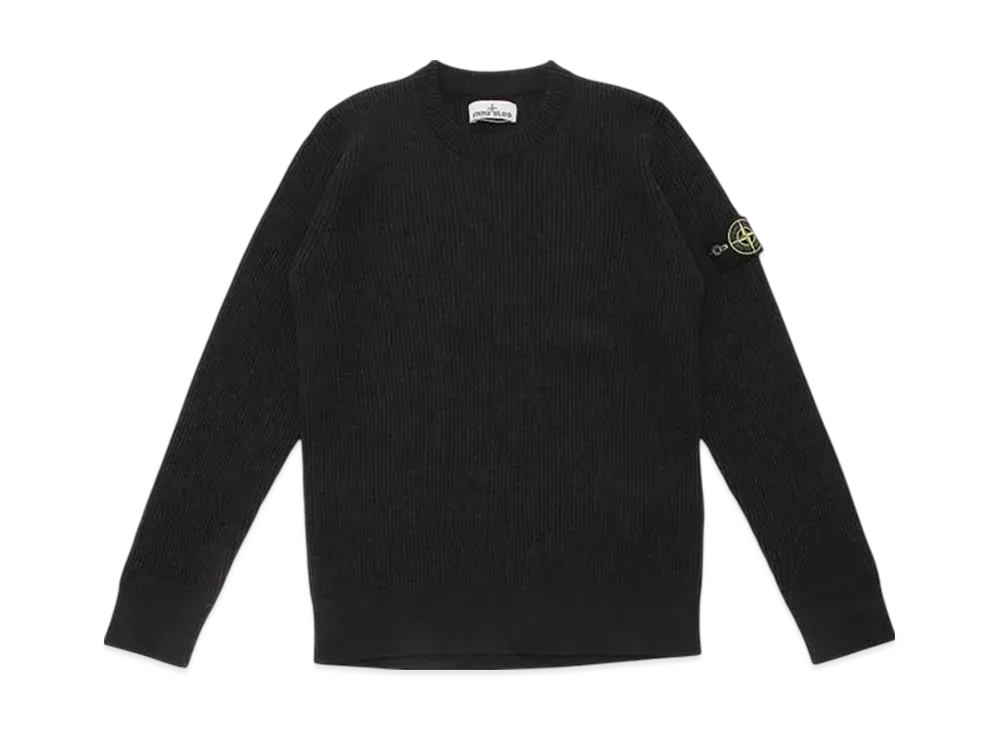 Stone Island Full Rib RWS Wool "Black"