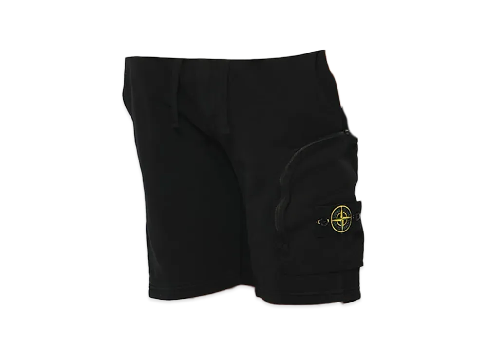 Stone Island Zip Pocket Sweat Shorts "Black"