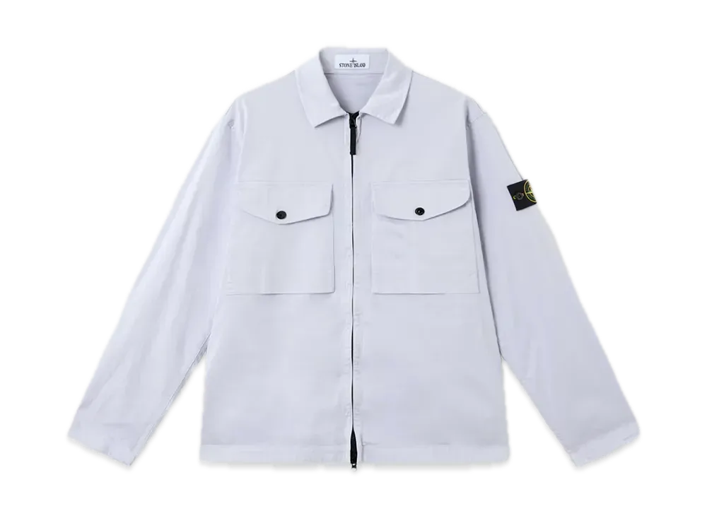 Stone Island 1200128 Organic Stretch Cotton Satin "Lilac"