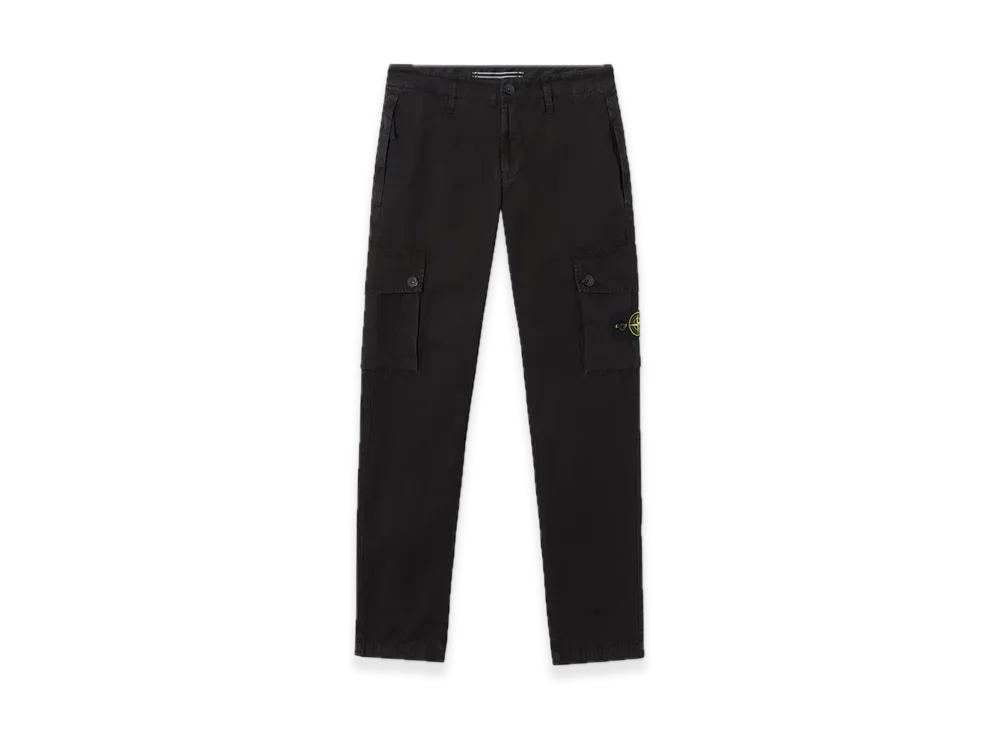 Stone Island 3100303 Brushed Organic Cotton Canvas 'Old' Effect "Black"