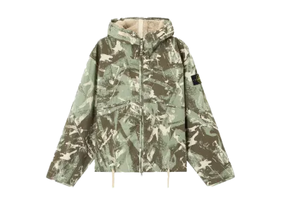 Stone Island 4100069 Scan Camo On Stretch Ripstop-OVD "Military Green"