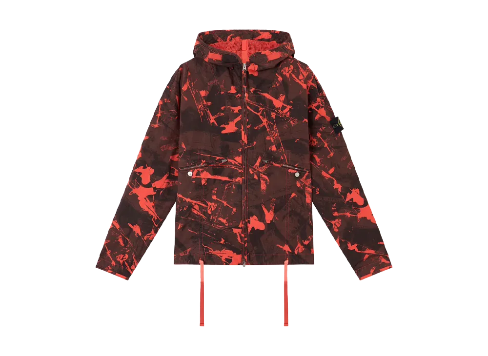 Stone Island 4100069 Scan Camo On Stretch Ripstop-OVD "Black"