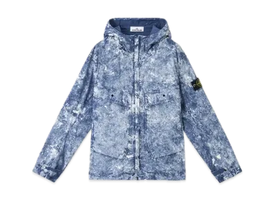 Stone Island 4100076 White Pigment On Tela Paracadute Stretch-TC "Marine Blue"